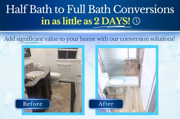 Luxury Bath Technologies Half to Full Bathroom Conversions Pop-Up